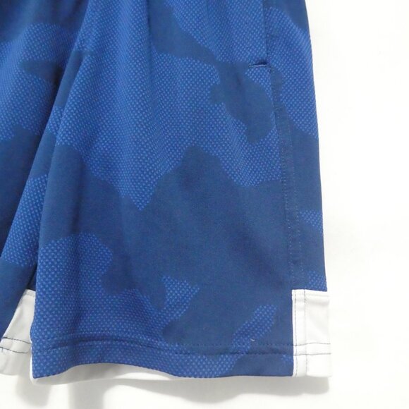 UNDER ARMOUR -Loose | youth xs - extra small | Blue Camo Exercise Shorts - Picture 8 of 14